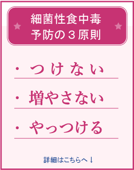 細菌性食中毒予防の3原則