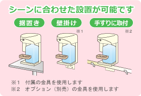 シーンに合わせた設置が可能です